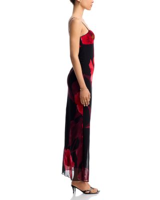 Floral Mesh Maxi Dress - Exclusive