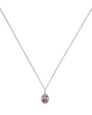 WWAKE - 14K Yellow Gold Multi Gemstone & Diamond Accent Seven Pendant Necklace, 16"