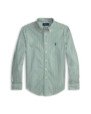 Boys' Striped Cotton Poplin Shirt - Big Kid