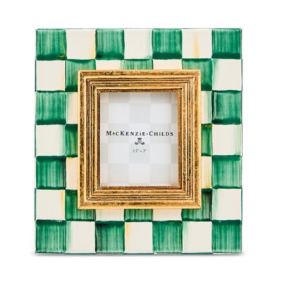 Emerald Check Frame, 2.5" x 3"