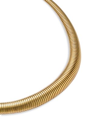 Graduated Tubogas Necklace in 14K Yellow Gold, 17"