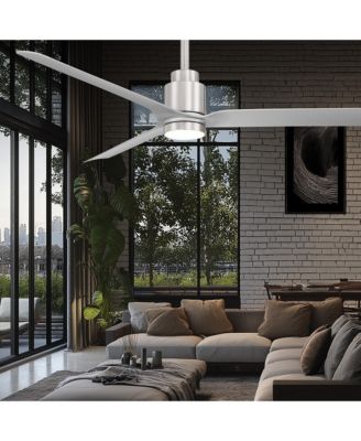 Fans Smooth 52 in Selectable 2700-3000-4000-5000K LED Indoor or Outdoor Smart Home Ceiling Fan