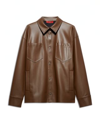 Coated Jersey Shirt Jacket