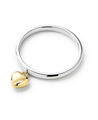 Leia Two Tone Brass Gold Heart Ring