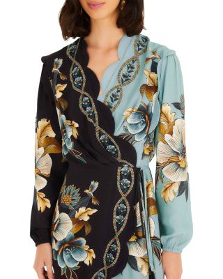 Snake Garden Wrap Dress