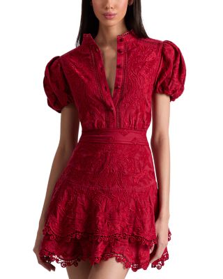 Loryn Embroidered Short Sleeve Dress