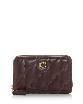 COACH - Small Zip Leather Card Case