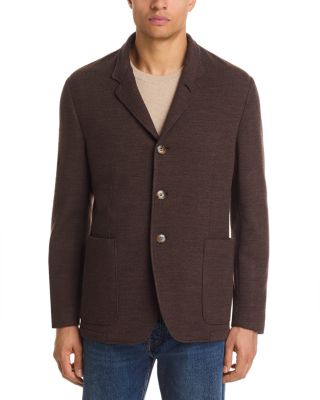 Wool & Cotton Jersey Knit Blazer