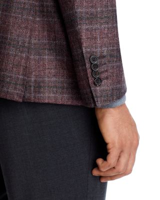 Kei Plaid Unstructured Trim Fit Sport Coat