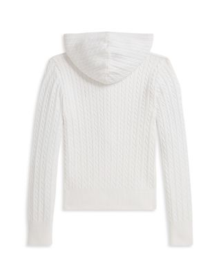 Girls' Mini Cable Cotton Full Zip Hoodie - Big Kid