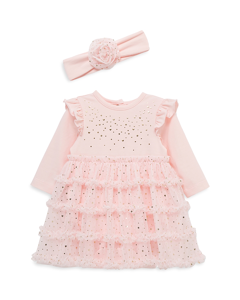 Little Me Girls' Spray Shine Tutu Dress & Headband Set - Baby In Pink