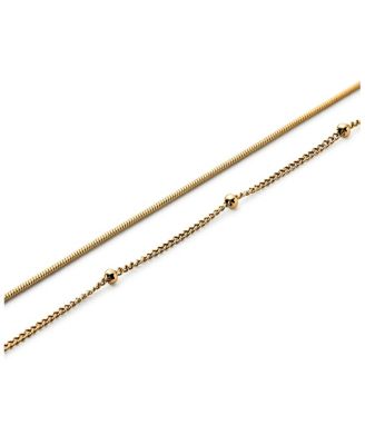 Hallie Stainless Steel Gold Anklet