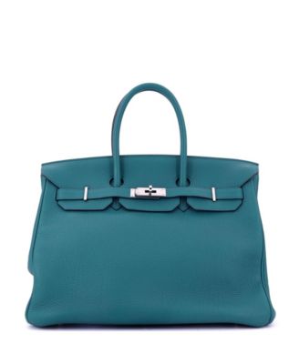 Pre-Owned HERMÈS - Birkin 35 Handbag Red Togo with Palladium Hardware