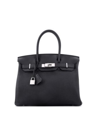 Pre-Owned HERMÈS - Birkin 30 Handbag Black Togo with Palladium Hardware