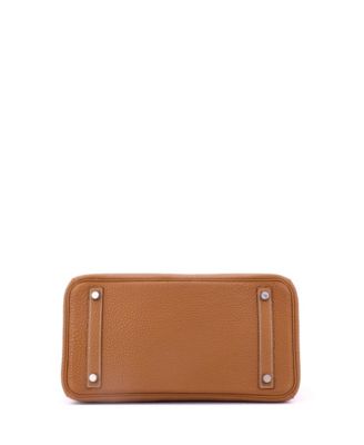 Birkin 30 Handbag Brown Togo with Palladium Hardware