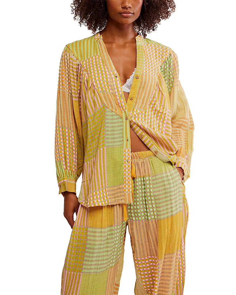 Free People Night After Night Pajama Shirt