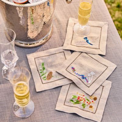 Forest Walk Cocktail Napkins, Assorted Set of 4