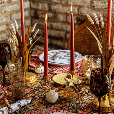 Forest Walk Pumpkin &amp; Vine Double Candlestick Holder