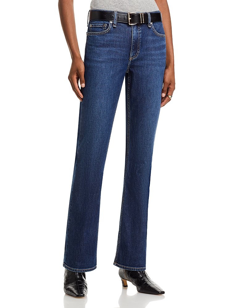 Rag & Bone Peyton Mr. Full Length Mid Rise Bootcut Jeans In Rhinebeck In Blue