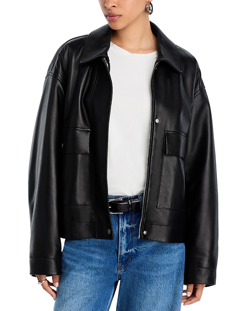 Rag & Bone Nonie Leather Jacket In Black