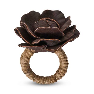 Camellia Napkin Rings, Set of 4