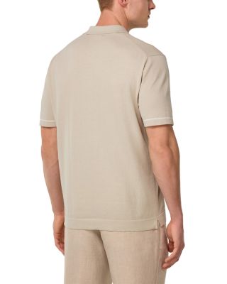 Cotton Crepe Knit Polo Shirt