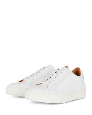 Men's White Leather Trainer Sneakers