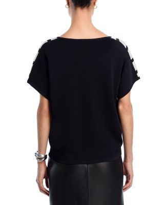 Striped Extended Sleeve Sweater 