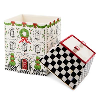 Holly Village Cookie Jar