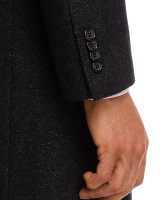 Kei Wool &amp; Silk Donegal Quilted Lining Top Coat