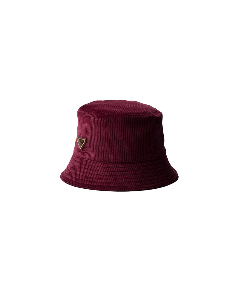 Prada Re-nylon Bucket Hat In Burgundy