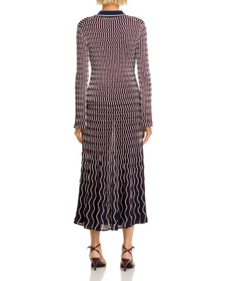 Colleen Wavy Striped Polo Shirt