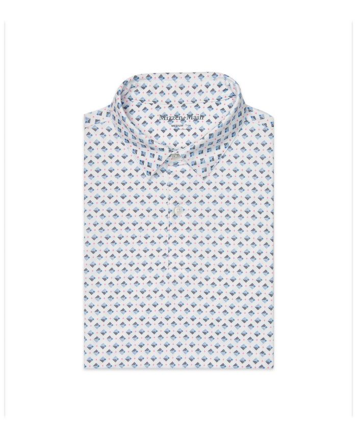 Halyard Short Sleeve Polo Provence Layered Diamond