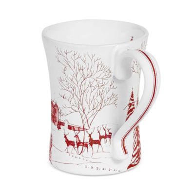 Country Estate Winter Frolic Mug, Ruby