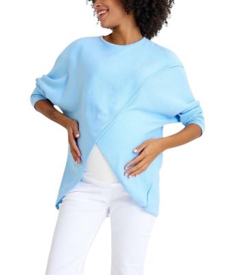 Let Loose Crossover Long Sleeve Maternity Nursing Knit Sweater