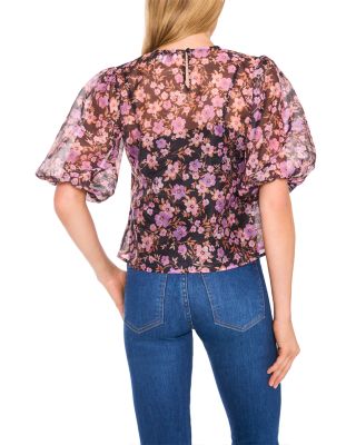 Crewneck Balloon Sleeve Top