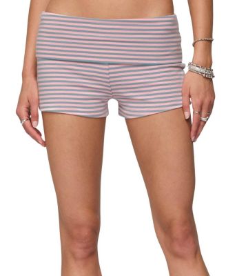 Kodi Striped Fold Over Shorts