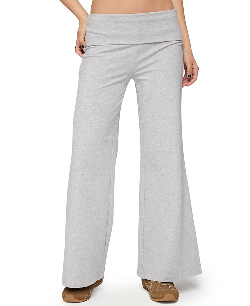 Edikted Petite Wide Leg Fold Over Pants