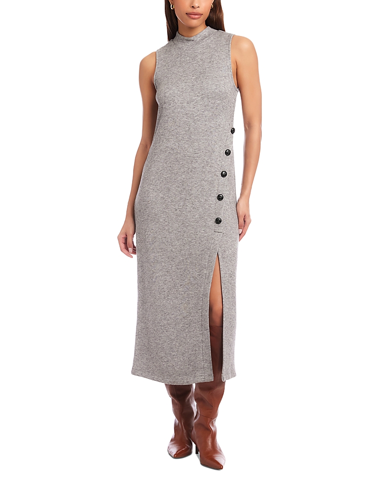 Fifteen Twenty Lauren Button Detail Midi Dress