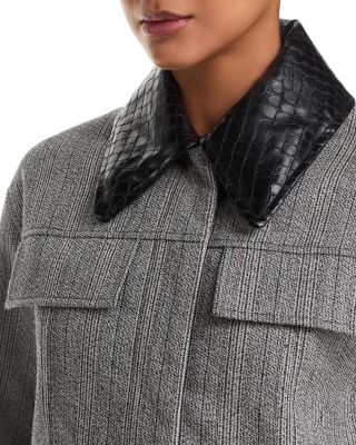 Contrast Collar Tailored Jacket 