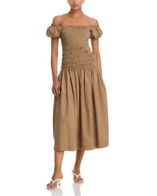 WAYF - Cassidy Smocked Midi Dress