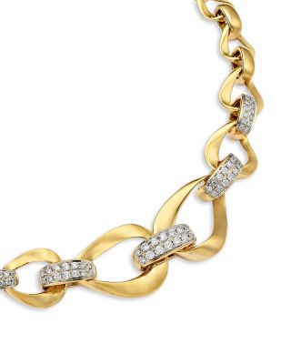 Diamond Link Bracelet in 14K Yellow Gold, 0.65 tcw
