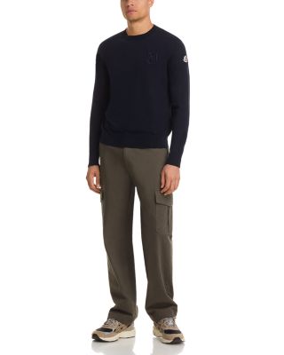 Embroidered Monogram Cotton Crewneck Sweater