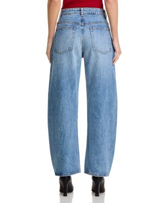 Twisted High Rise Barrel Leg Jeans in Blondie