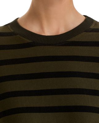 Cropped Long Sleeve Stripe Tee