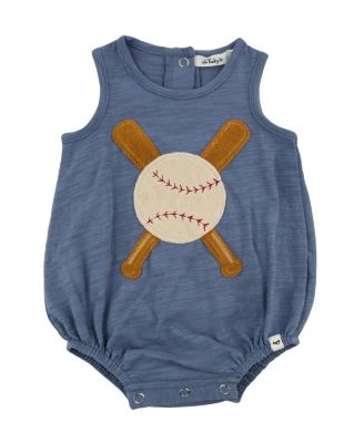 Boys' Slub Bubble - Baseball Applique - Baby