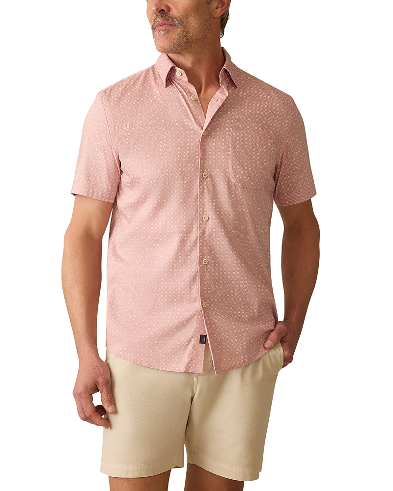 Faherty Movement Monterey Printed Shirt In Pink