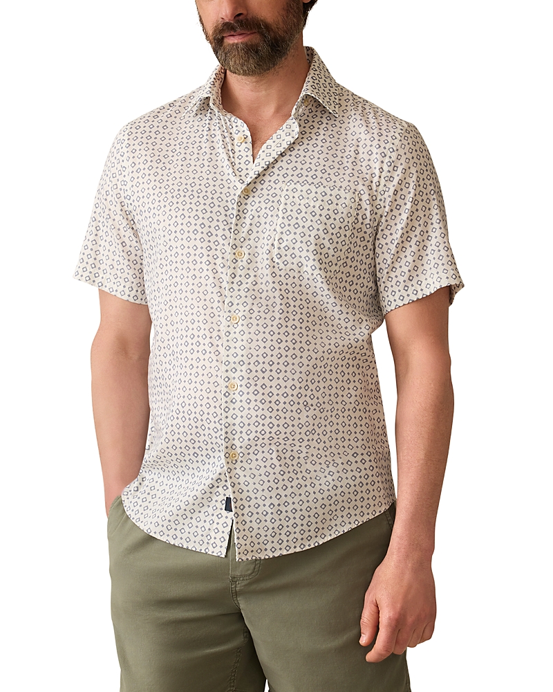 Faherty Movement Monterey Printed Shirt In Neutral
