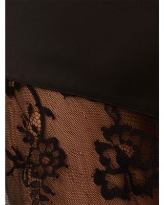 Stretch Satin Lace Skirt Dress