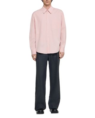 Oversized Striped Button-Front Shirt